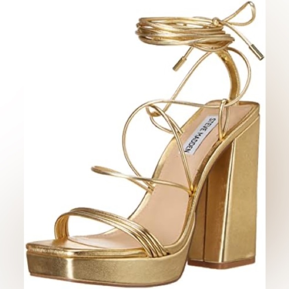 Steve Madden Manzie Platform Heels in Gold